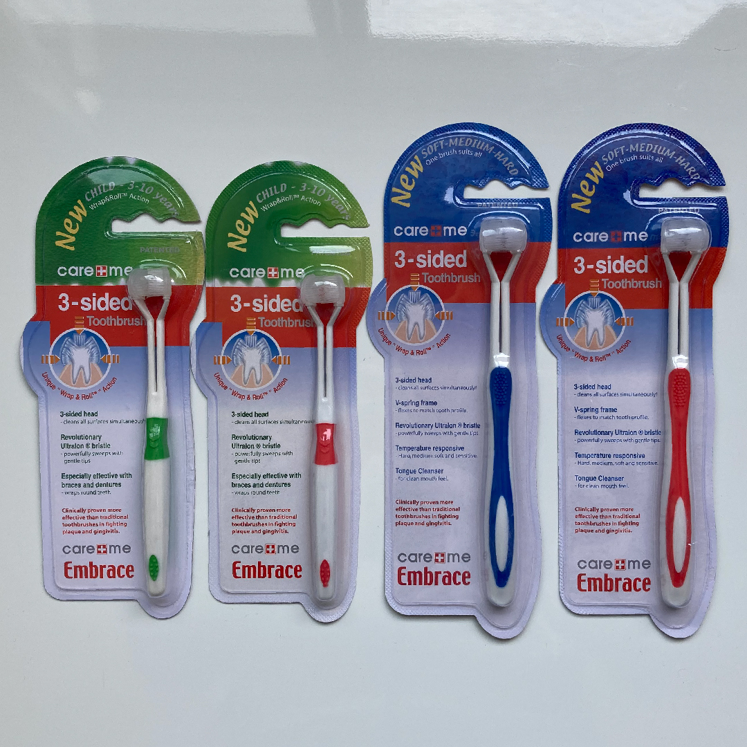 3CMFii-aa set familiar 4 unidades cepillos dentales 3D _ 2 infantiles y 2 adultos Foto-12 autismo lavado de dientes