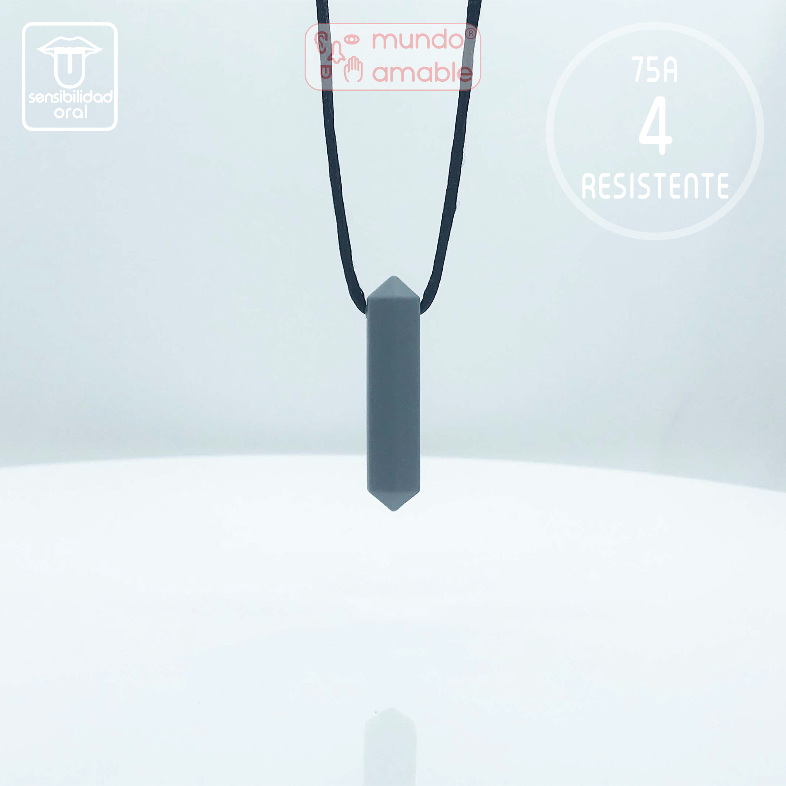 mordedor sensorial crayon nivel 4 resistente gris