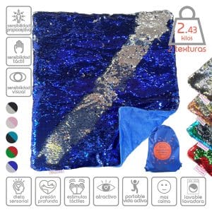 manta con peso de lentejuelas táctiles de regazo lap pad 2.4 kilos